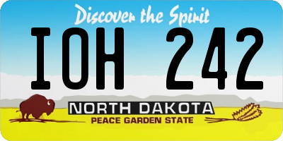 ND license plate IOH242