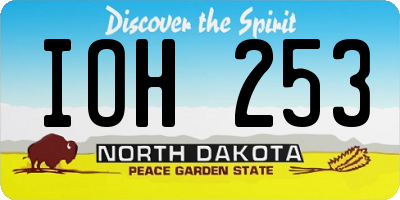 ND license plate IOH253