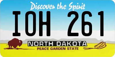 ND license plate IOH261