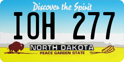ND license plate IOH277