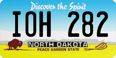 ND license plate IOH282