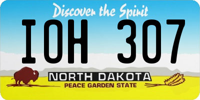 ND license plate IOH307