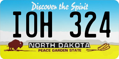 ND license plate IOH324
