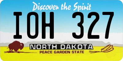 ND license plate IOH327
