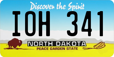 ND license plate IOH341