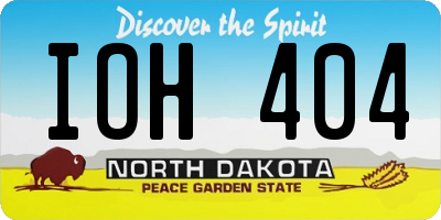 ND license plate IOH404