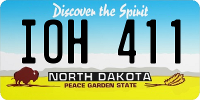 ND license plate IOH411