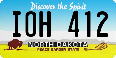 ND license plate IOH412