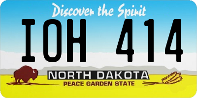 ND license plate IOH414