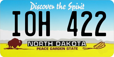 ND license plate IOH422