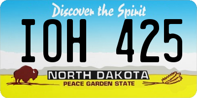 ND license plate IOH425