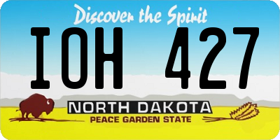 ND license plate IOH427