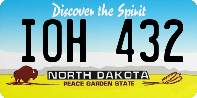 ND license plate IOH432
