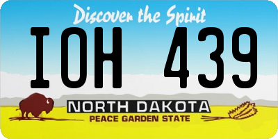 ND license plate IOH439