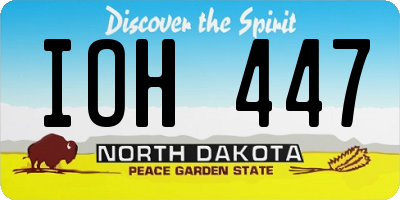ND license plate IOH447