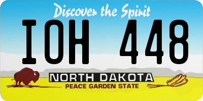 ND license plate IOH448