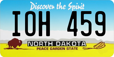 ND license plate IOH459