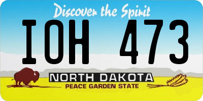 ND license plate IOH473