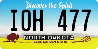 ND license plate IOH477