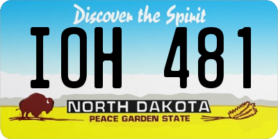 ND license plate IOH481