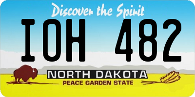 ND license plate IOH482