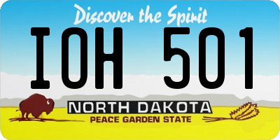 ND license plate IOH501