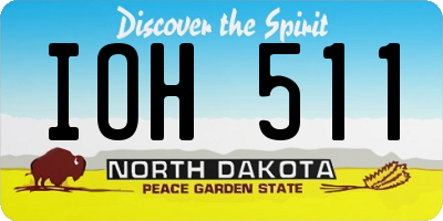 ND license plate IOH511