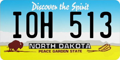 ND license plate IOH513