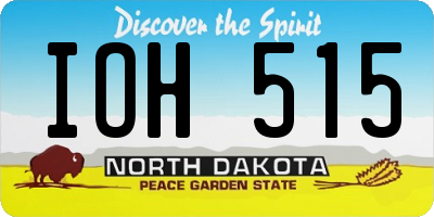 ND license plate IOH515