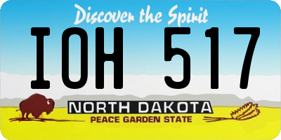 ND license plate IOH517