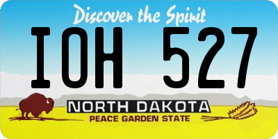 ND license plate IOH527