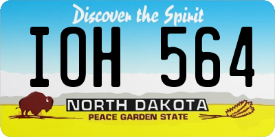 ND license plate IOH564