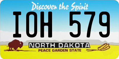 ND license plate IOH579