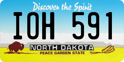 ND license plate IOH591