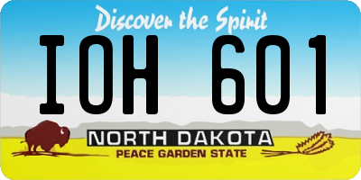 ND license plate IOH601