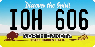 ND license plate IOH606