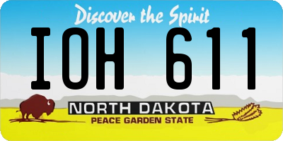 ND license plate IOH611