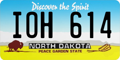 ND license plate IOH614