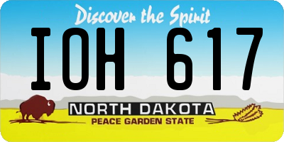 ND license plate IOH617