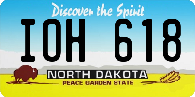 ND license plate IOH618