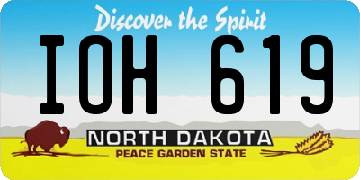 ND license plate IOH619
