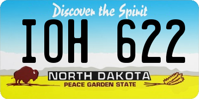ND license plate IOH622