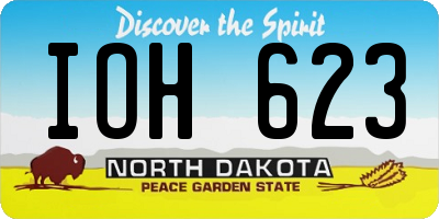 ND license plate IOH623