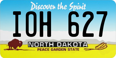 ND license plate IOH627