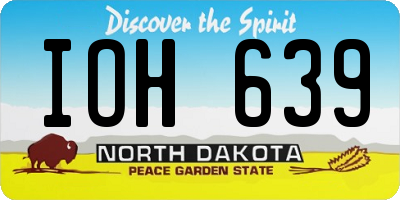 ND license plate IOH639