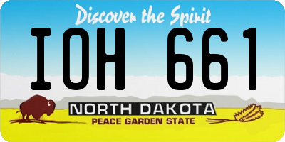 ND license plate IOH661