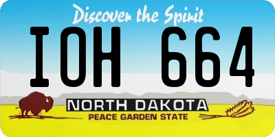 ND license plate IOH664