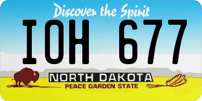 ND license plate IOH677
