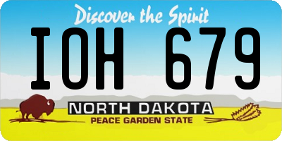 ND license plate IOH679