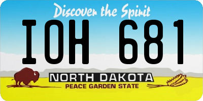 ND license plate IOH681